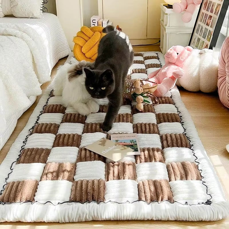 Perfectly Cute Plaid Dog Car Bed, Travel Matress or Couch Cover