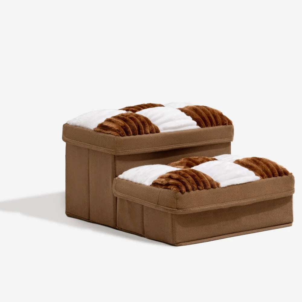 Stylish & Supportive Dog Steps with Storage - two models ('Condo' & 'Store-it')