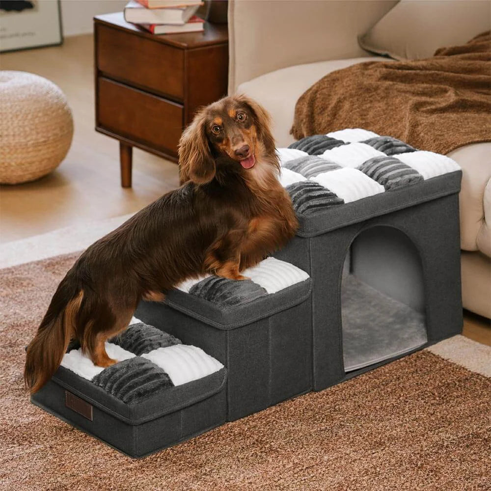 Stylish & Supportive Dog Steps with Storage - two models ('Condo' & 'Store-it')