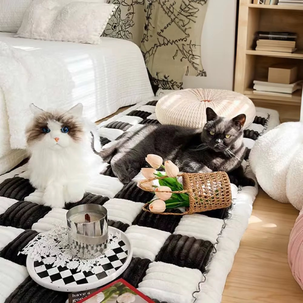 Perfectly Cute Plaid Dog Car Bed, Travel Matress or Couch Cover