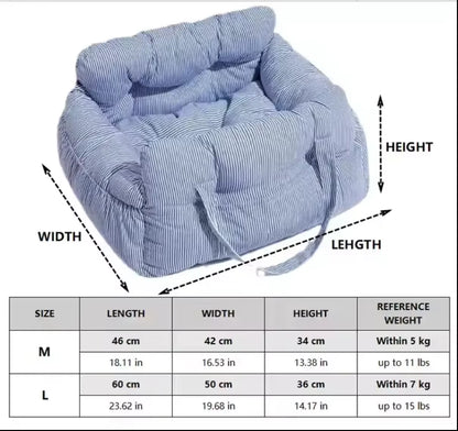Multi-Use Premium Portable Dog Car Seat for Travel & Home