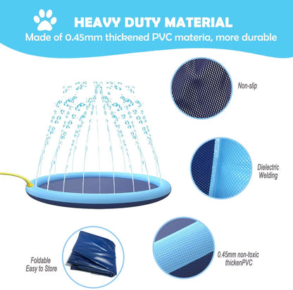 Interactive Dog Sprinkler Pad for Hot Day Play