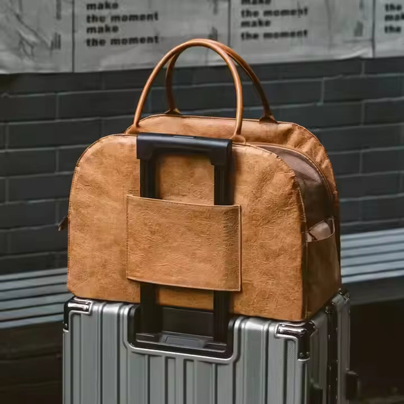 Premium PU Leather Dog Travel Bag 