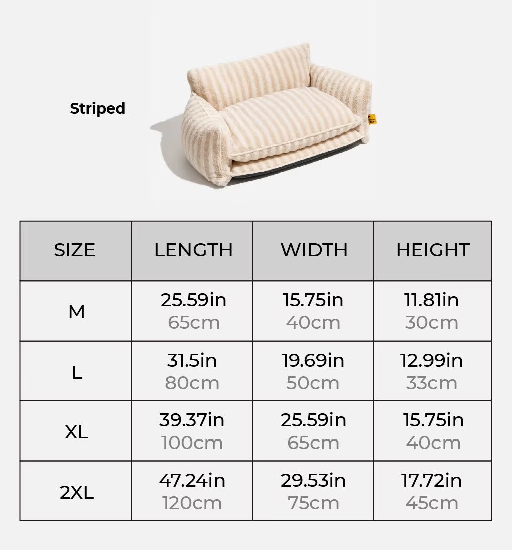 Luxury Dog Sofa Bed with Orthopedic Support