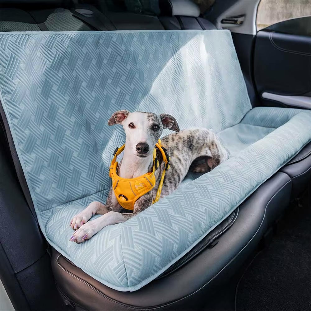 Cool Touch Dog Car Bed with Cooling Mat Technology 