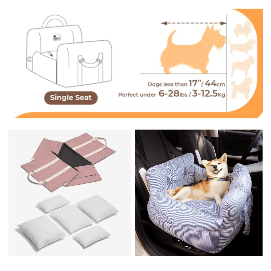Multi-Use Premium Portable Dog Car Seat for Travel & Home