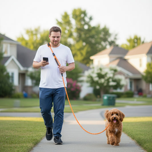 Reflective No Hands Dog Leash