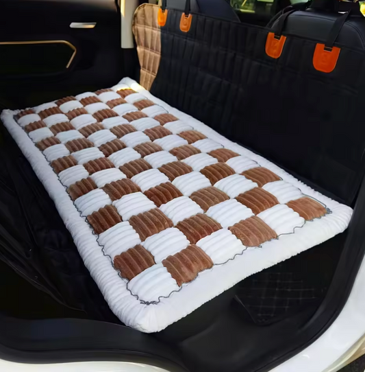 Perfectly Cute Plaid Dog Car Bed, Travel Matress or Couch Cover