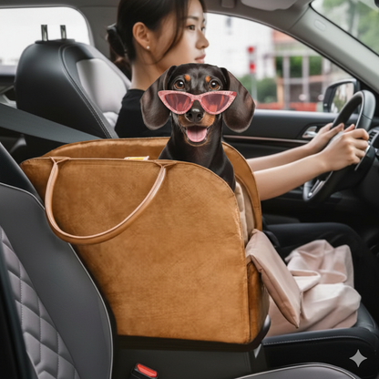 Premium PU Leather Dog Travel Bag 