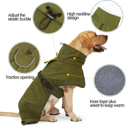Light Fleece Lined Dog Raincoat 