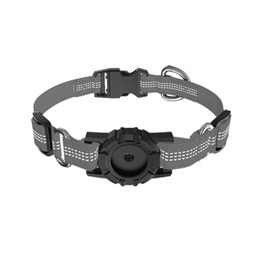 Reflective Dog Collar with Built-In Case for Airtag / GPS tracker