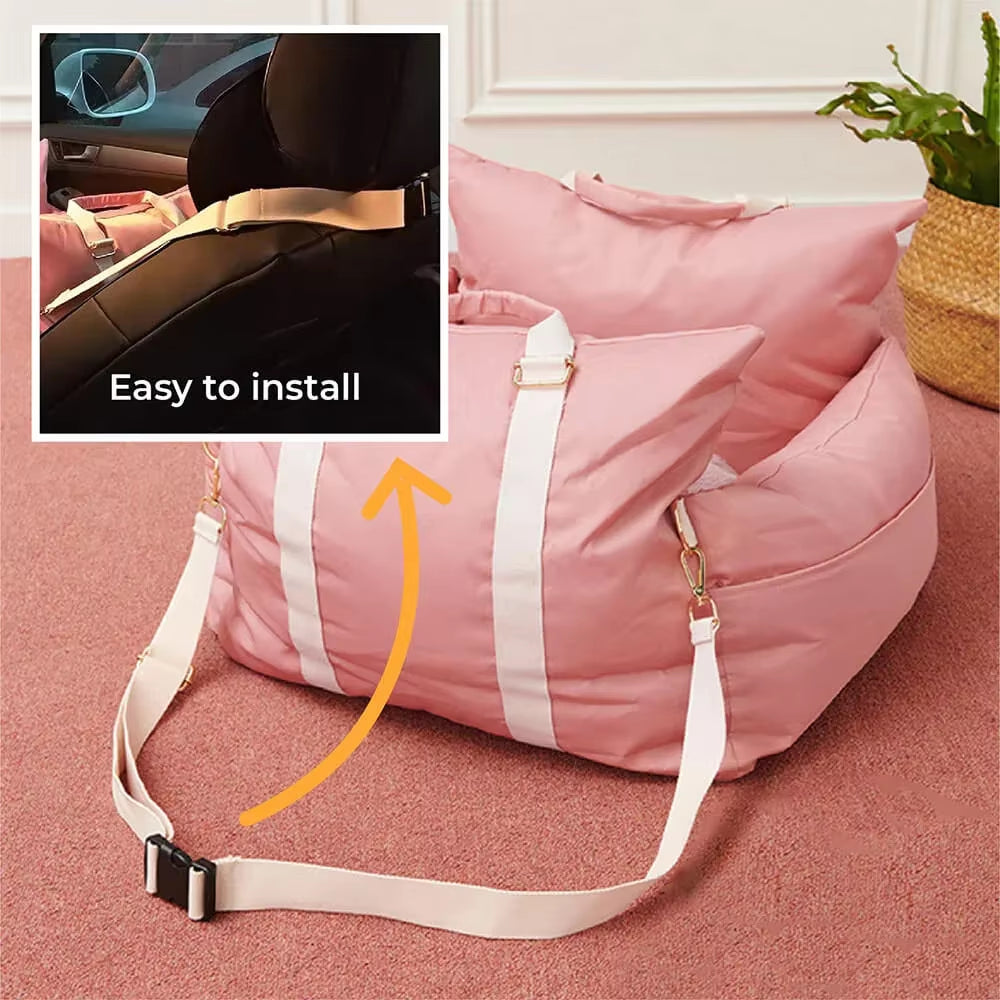 Plush Dog Car Booster Seat and Dog Carrier