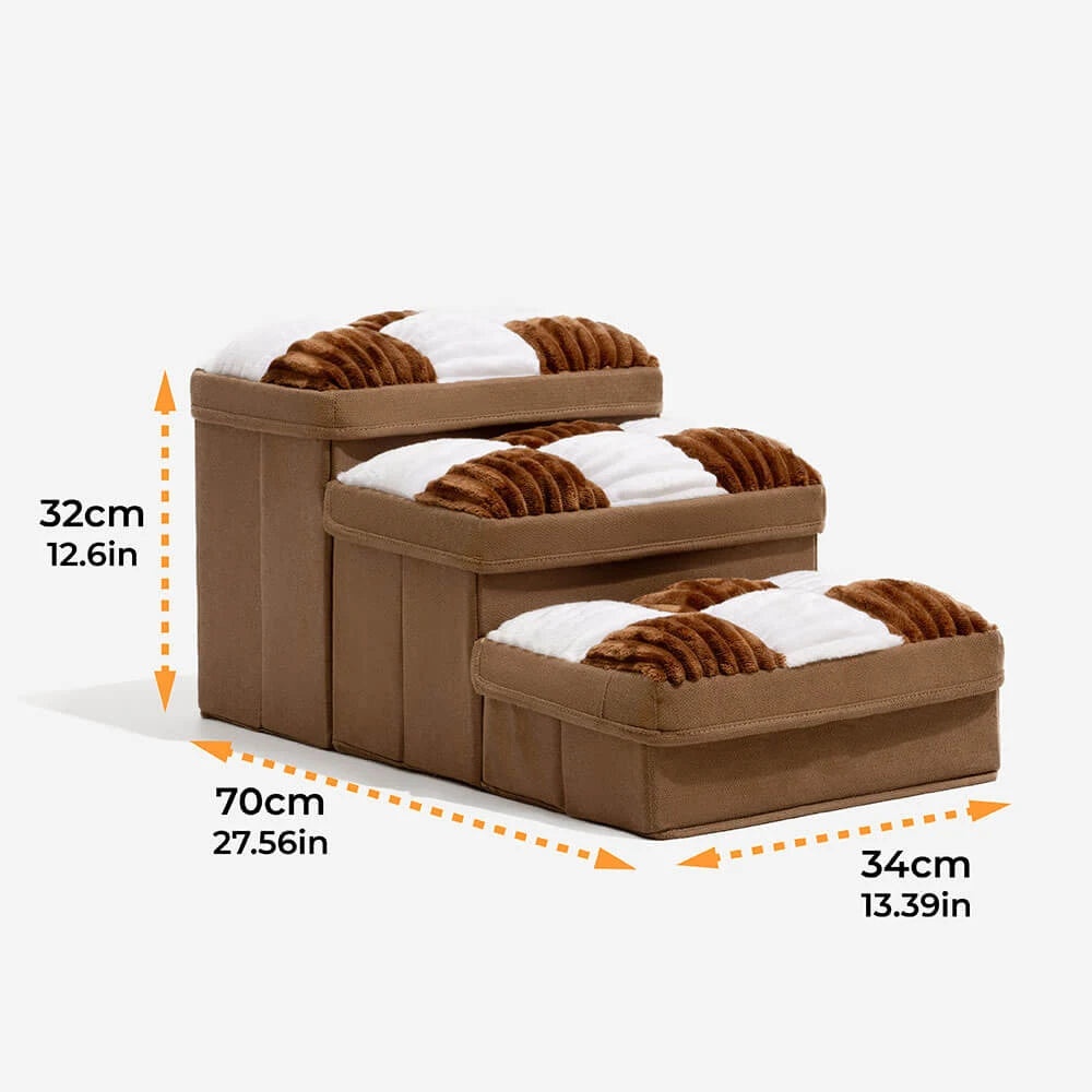 Stylish & Supportive Dog Steps with Storage - two models ('Condo' & 'Store-it')