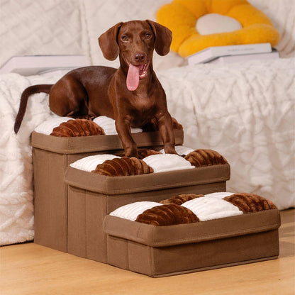 Stylish & Supportive Dog Steps with Storage - two models ('Condo' & 'Store-it')