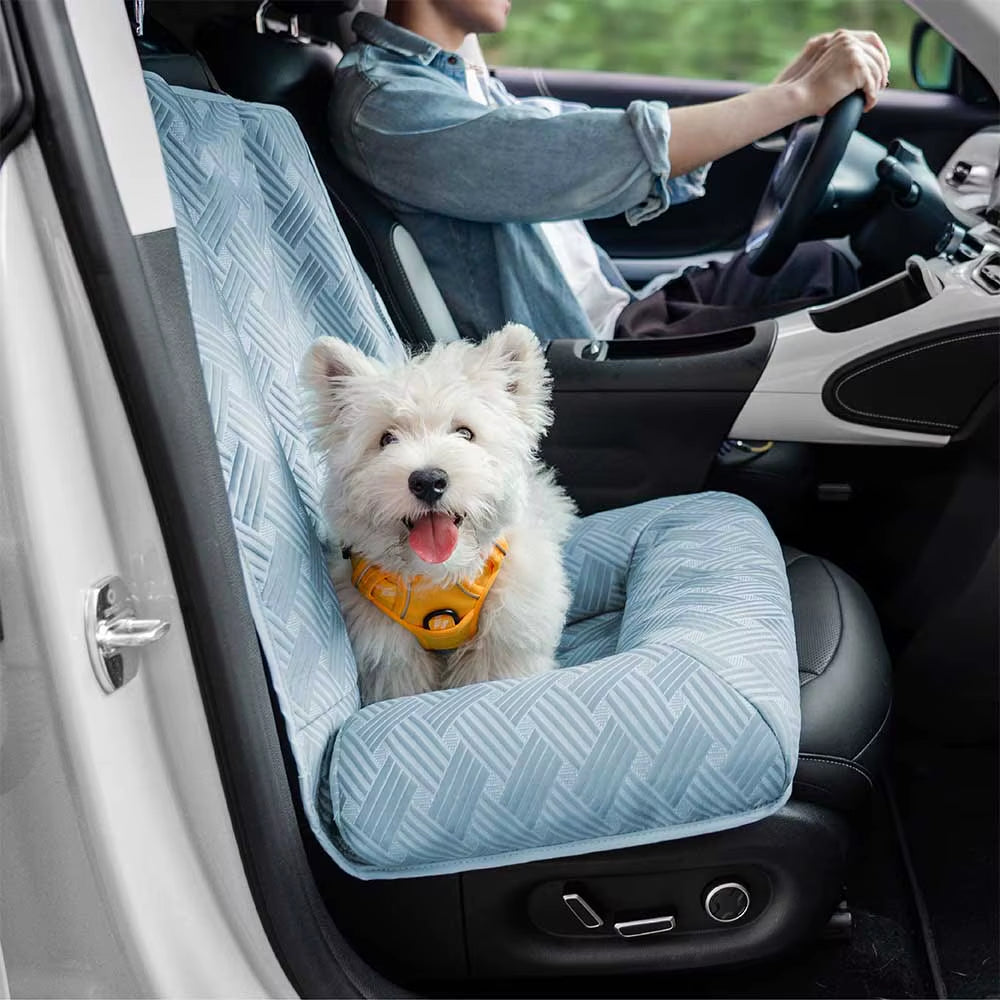 Cool Touch Dog Car Bed with Cooling Mat Technology 