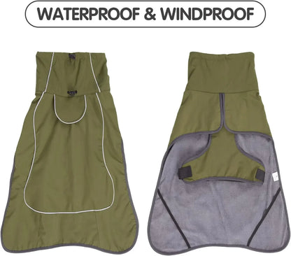 Light Fleece Lined Dog Raincoat 