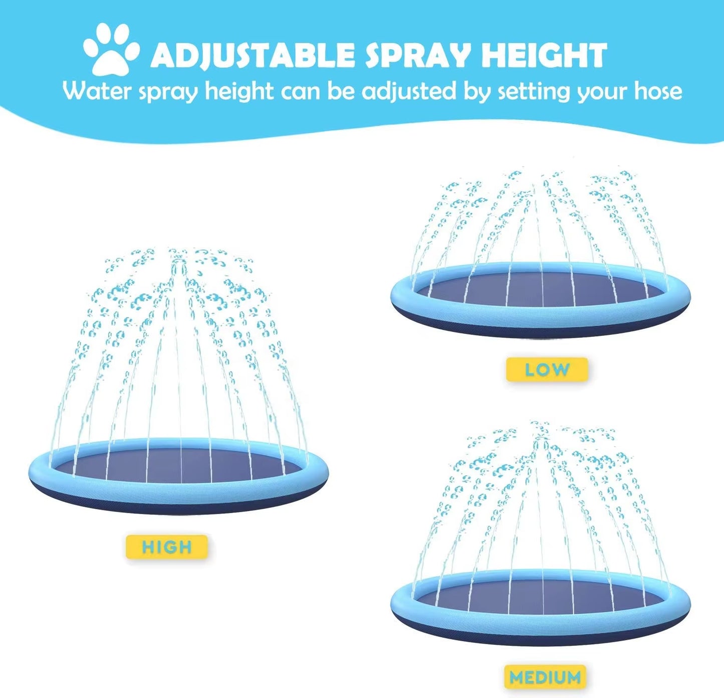 Interactive Dog Sprinkler Pad for Hot Day Play