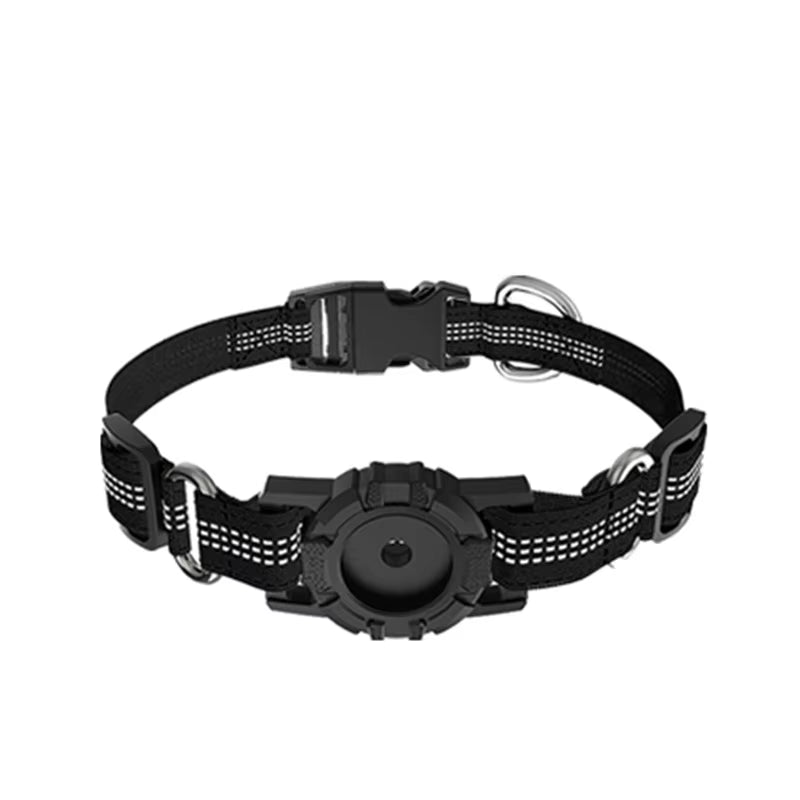 Reflective Dog Collar with Built-In Case for Airtag / GPS tracker